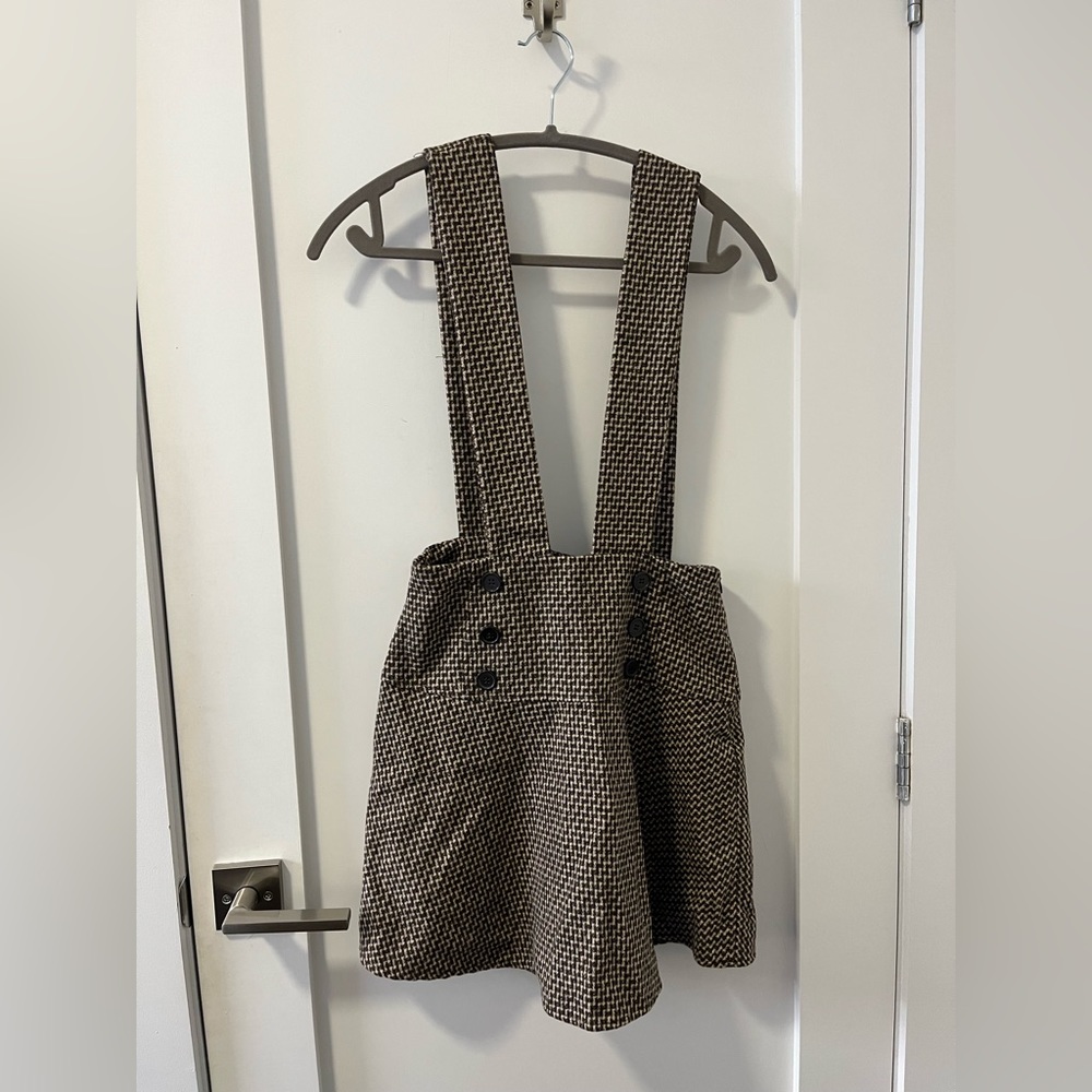Forever 21 plaid overall dress